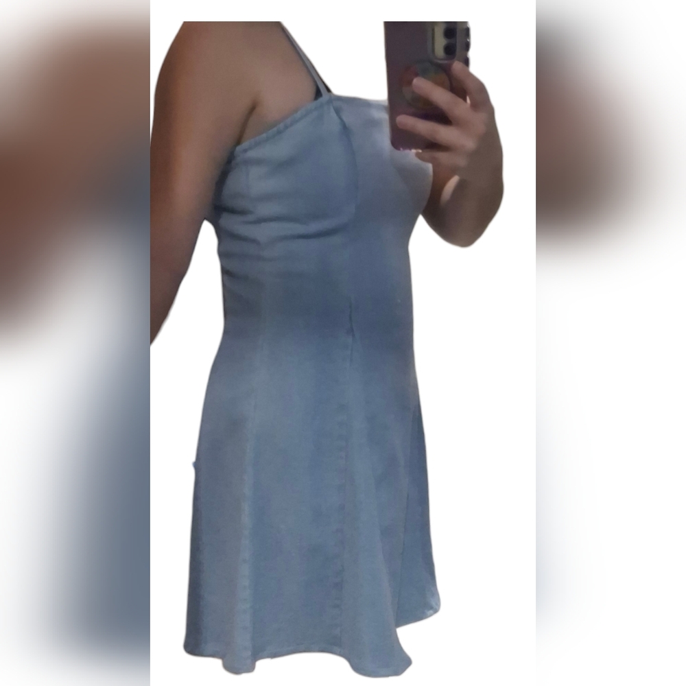🌺 Elegant Blue Sleeveless Dress